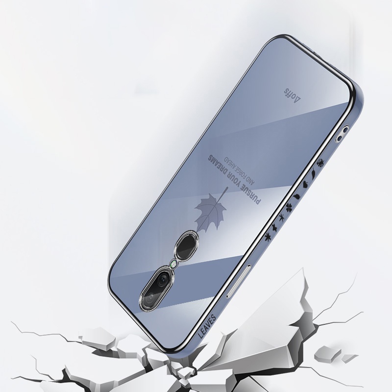 Ốp Điện Thoại Mềm Họa Tiết Lá Phong Có Dây Đeo Cho OPPO A9/F11 A16 A54 A55 A83 A94