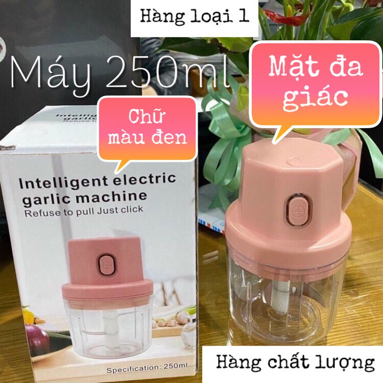 [Hàng loại 1 - Freeship] Máy xay tỏi ớt mini cầm tay đa năng, xay rau củ quả dung tích 250ml, máy xay điện cổng sạc Usb