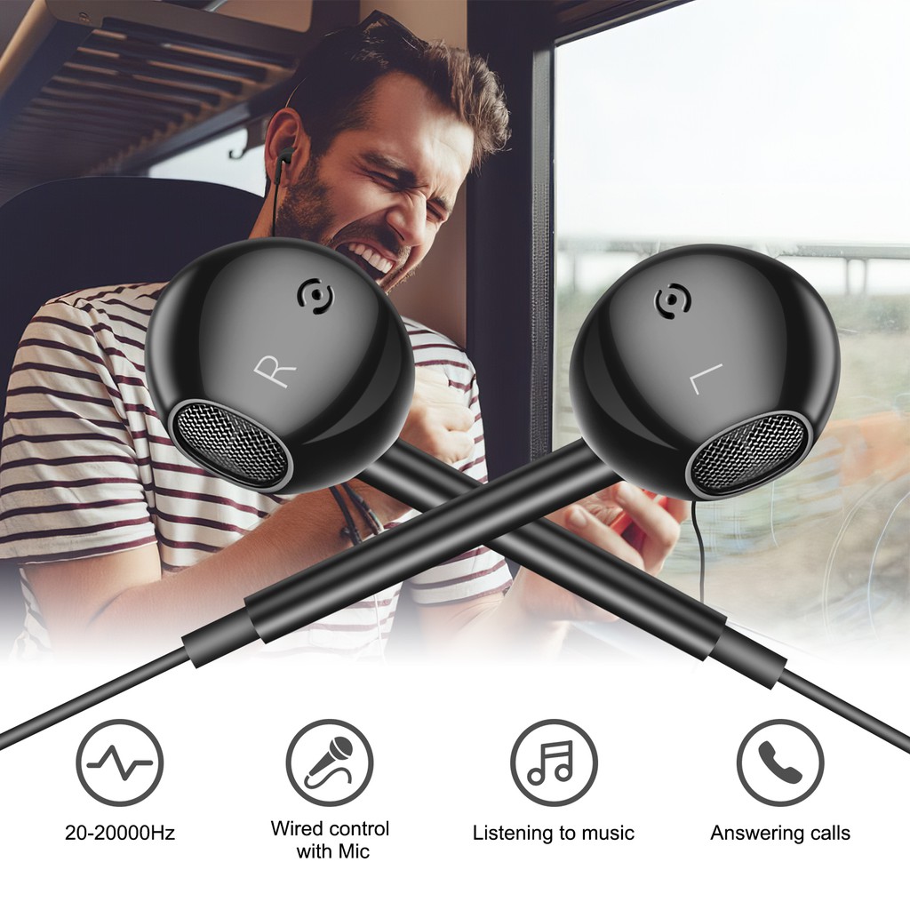 Type C Earphone with Mic Volume Control For Samsung Galaxy S21/S22 Ultra/Note 20 HUAWEI Mate 10 Pro P20 Por P30 p30 Pro XIAOMI MI 9 8 7 6 6X MIX2