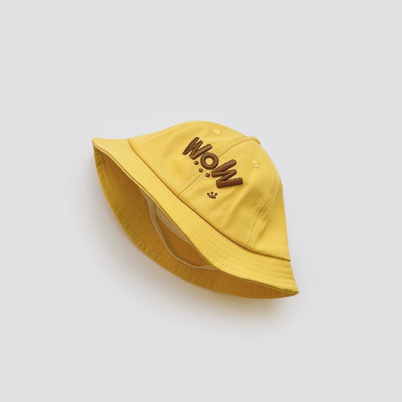 Mũ Tai Bèo Mỏng Thêu Chữ WOW Thời Trang Mùa Hè Cho Bé