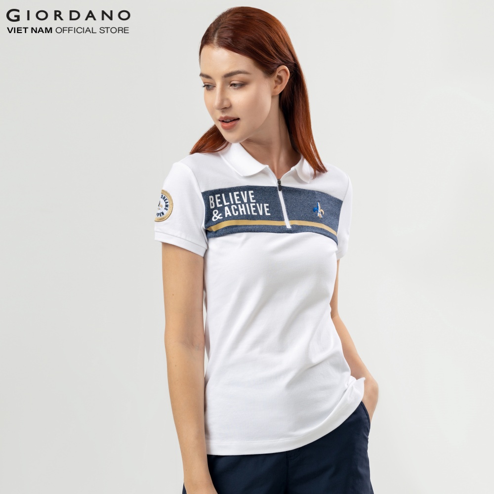 Áo thun ngắn tay có cổ nữ Giordano polo 05311302