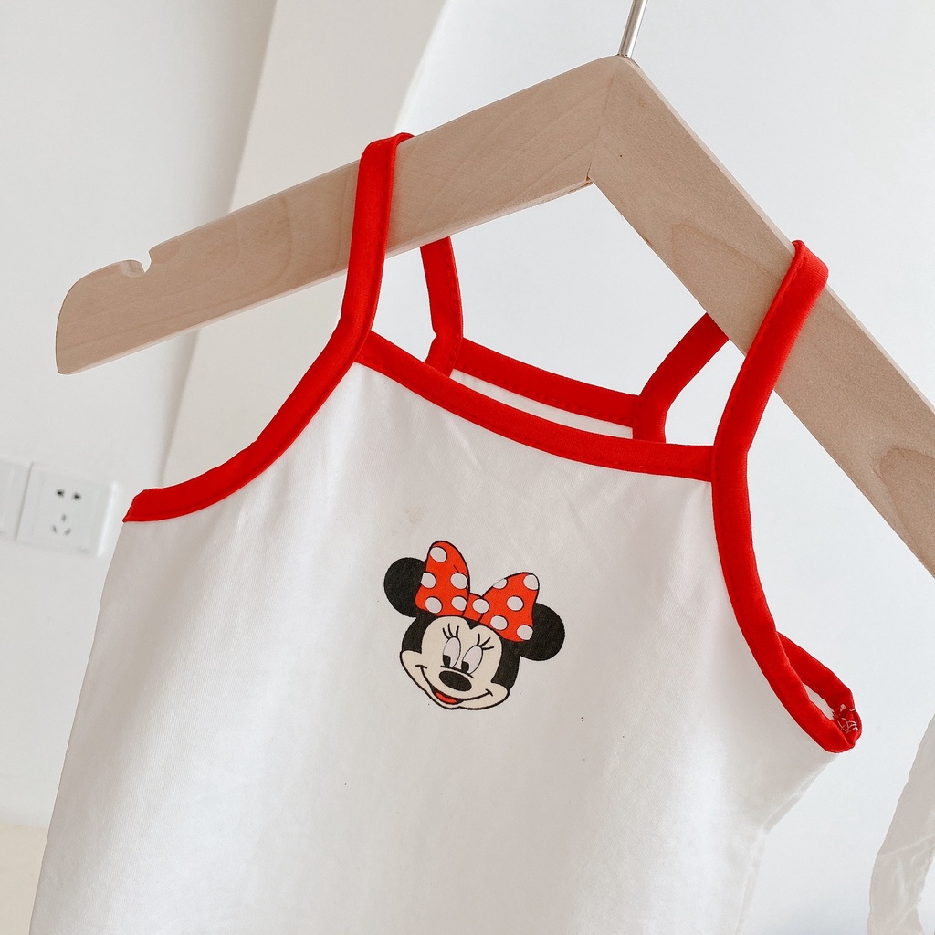 Áo 2 dây in hình Mickey Minnie xinh xắn cho bé gái từ 6-14kg [GA2]