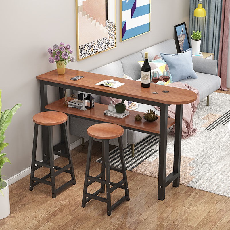 đẹp mới năm 2021bằng bàn bar âm tường, quầy đơn giản tại nhà, vách ngăn bar, cao, ghế kết hợp quán trà sữa