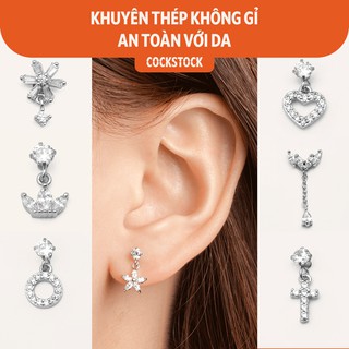 Khuyên tai thả rơi có đá lấp lánh BLINK STUD EARRING