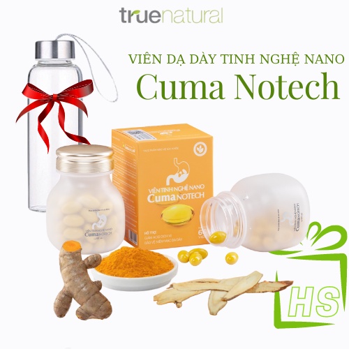 Viên tinh nghệ dạ dày Nano Cuma Notech - True Natural .Hỗ trợ giảm các triệu chứng : Đau thượng vị,ợ chua,rào ngược dà