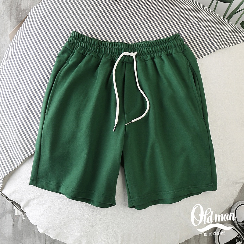 Quần Short Nam Basic, Quần Basic Unisex Quần Đùi Ngố Thể Thao  Trơn Chất Thun Có Dây Chun, Vải Thoáng Mát