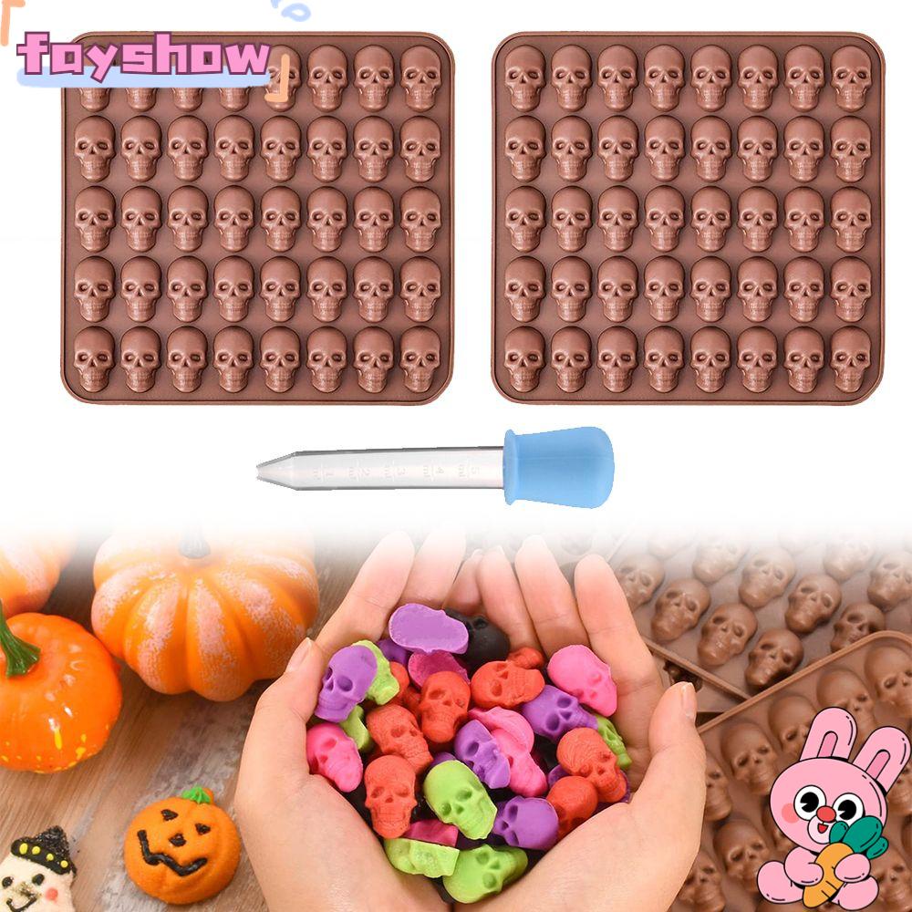 Khuôn Silicone 40 Ngăn Tạo Hình Đầu Lâu Trang Trí Bánh Kem DIY