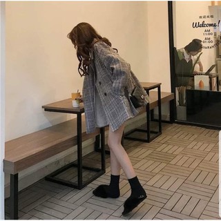 Ak02 áo khoác dạ caro