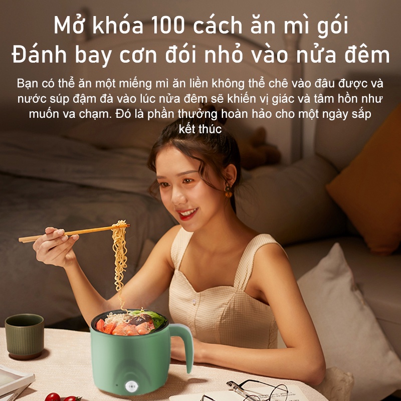 SJ0037 Nồi cơm điện nhỏ ở ký túc xá điện đa năng  nấu ăn sinh