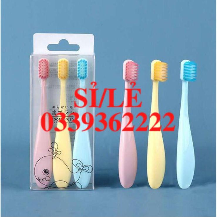 [ HAIANHSHOP ] [Set 3 Chiếc] Bàn Chải Xuất Nhật Cho Bé - Bàn Chải Đánh Răng Trẻ Em Tiêu Chuẩn Nhật Bản Duashop &gt;