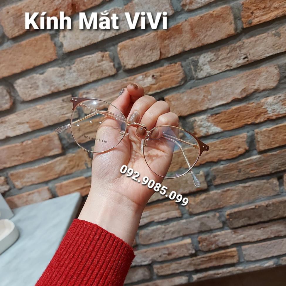 Gọng kính cận kim loại cao cấp dáng tròn - Kính thời trang 0 độ | BigBuy360 - bigbuy360.vn