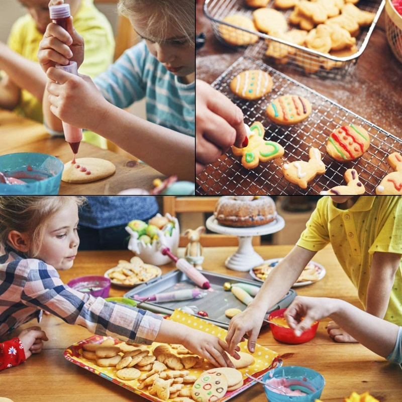 Bộ 5 Khuôn Cắt Bánh Quy Bằng Thép Không Gỉ Hình Thỏ Phục Sinh