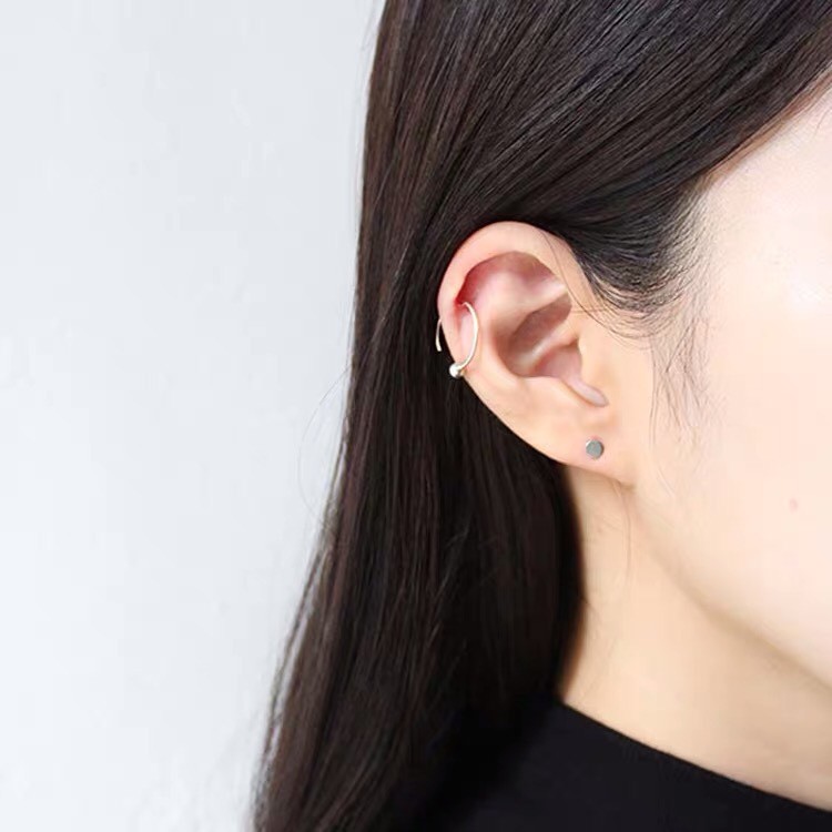 Khuyên tai bạc nữ TLEE móc thanh bạc cá tính TleeJewelry B0311