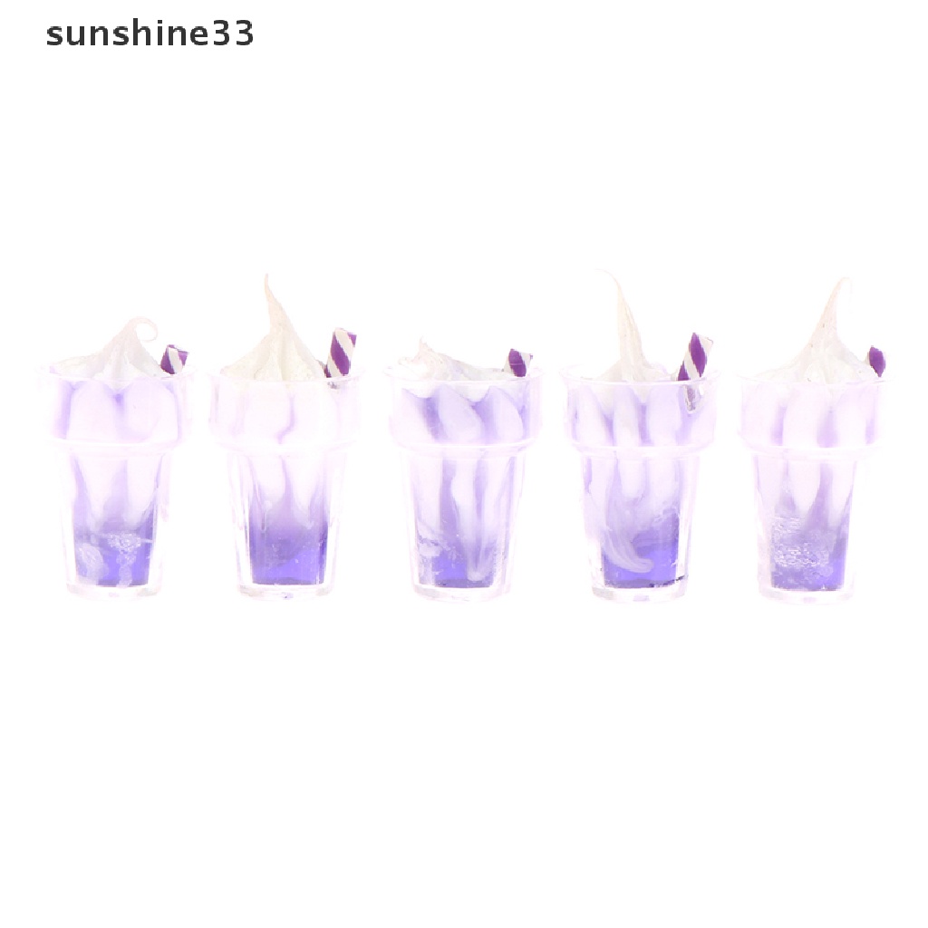 Bộ 5 Ly Kem / Trà Sữa / Đồ Chơi Búp Bê Cỡ 1 / 12