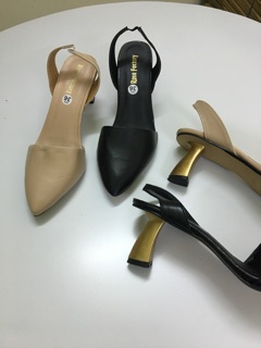 SANDAL MŨI NHỌN GÓT VÀNG