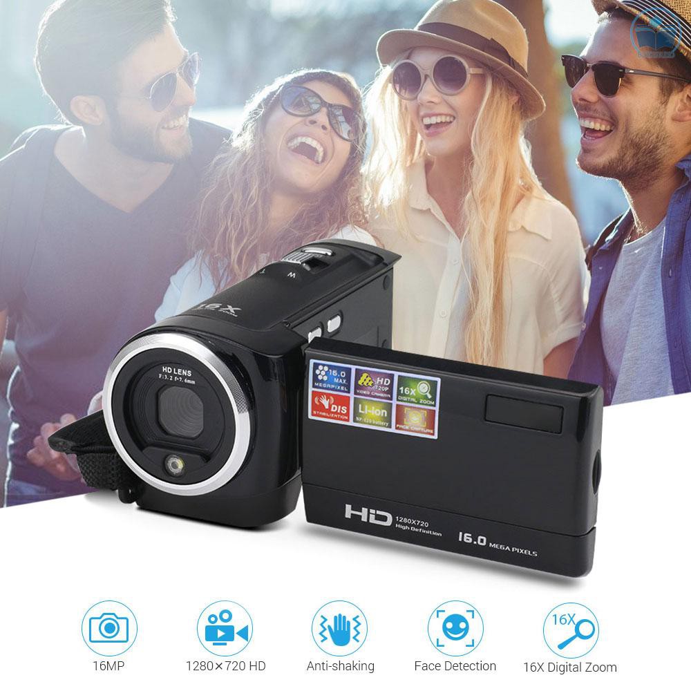 Video Camera Camcorder Vlogging Camera FHD 1080P 16MP 16x Digital Zoom 2.7 Inch 270 Degree Rotatable LCD with Battery