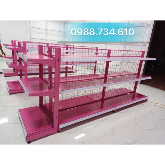 Kệ để hàng 2 mặt ( Cao 1m2 dài 2m2 x 3 tầng )