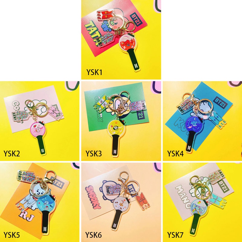 Set 3 Móc Khóa Acrylic In Hình BTS Dễ Thương