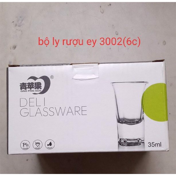 Bộ 6 Ly Rượu Thủy Tinh Deli Glassware  -  Ey3002