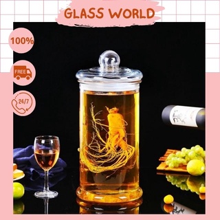 Bình thủy tinh ngâm rượu trụ trơn 💥5L-10L-15L-19L-25L💥 nắp đậy có zoăng không vòi thích hợp ngâm sâm [LỖI 1 ĐỔI 1]