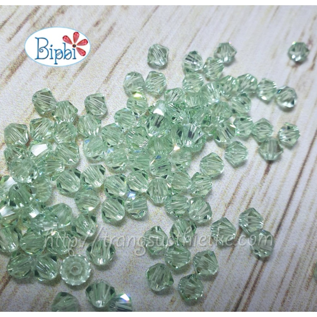 100 viên pha lê Tiệp xanh lá non