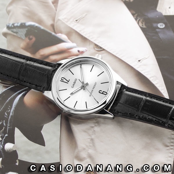 Đồng hồ nữ dây da Casio chính hãng LTP-V005L-7BUDF