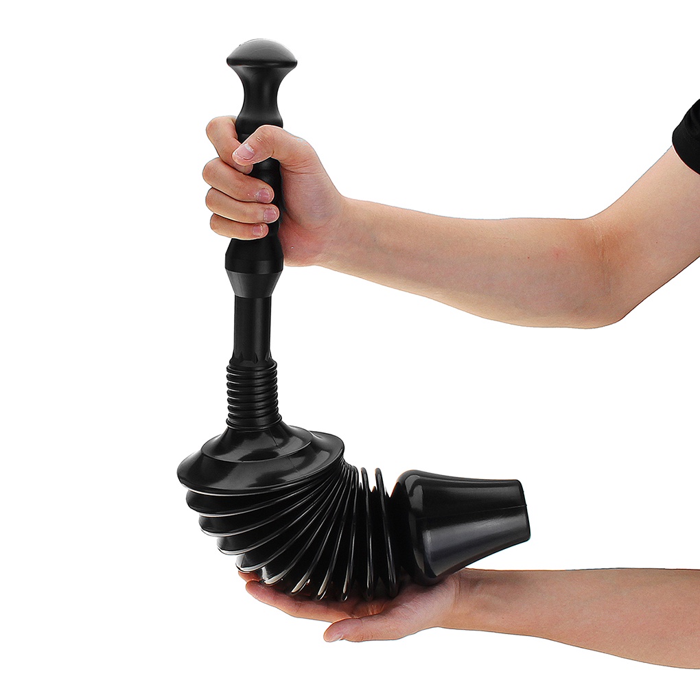 [CHOO] High Pressure Toilet Plunger Reusable Unblock Powerful Home Clear Drain Blockages Handy Suction Bellows Grip