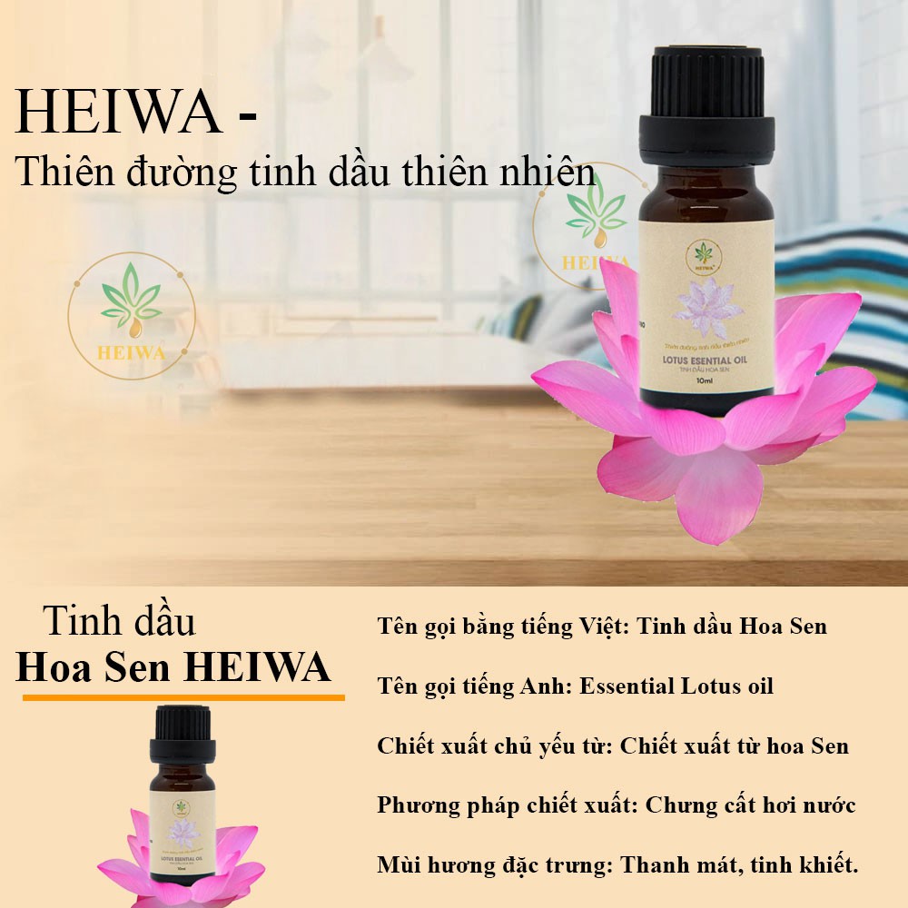 [FREE SHIP]Tinh dầu Hoa sen thương hiệu HEIWA nhập khẩu Ấn Độ dung tích 50ML