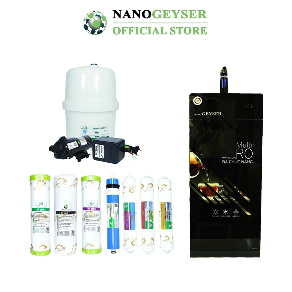 Máy lọc nước Nóng Lạnh Nguội Nano Geyser GB50, Công nghệ lọc tinh khiết RO, BH 5 năm