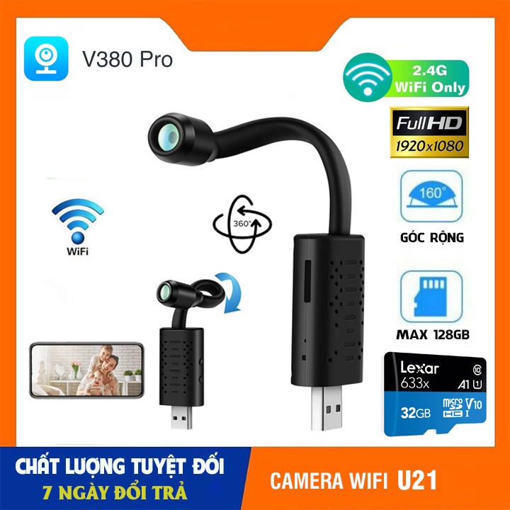 [Freeship⚡️]Camera giám sám sát không Dây V380 PRO - Hồng ngoại Quan sát ban đêm / Thẻ nhớ 32GB/ Thẻ nhớ 64GB