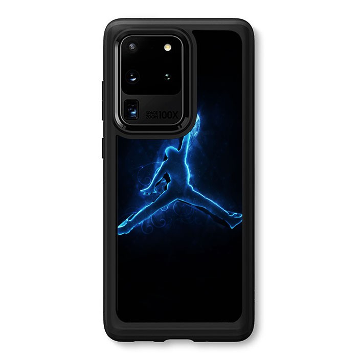 Ốp Điện Thoại Cứng Hình Logo Jordan Màu Xanh Dương Phản Quang Cho Samsung Galaxy S20 S20 Plus S20 Ultra J0081