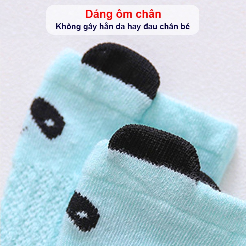 Tất cao cổ cho bé trai và bé gái 0-3 tuổi chống muỗi Baby-S, Tất lưới cho bé chất cotton hình thú ngộ nghĩnh - ST018