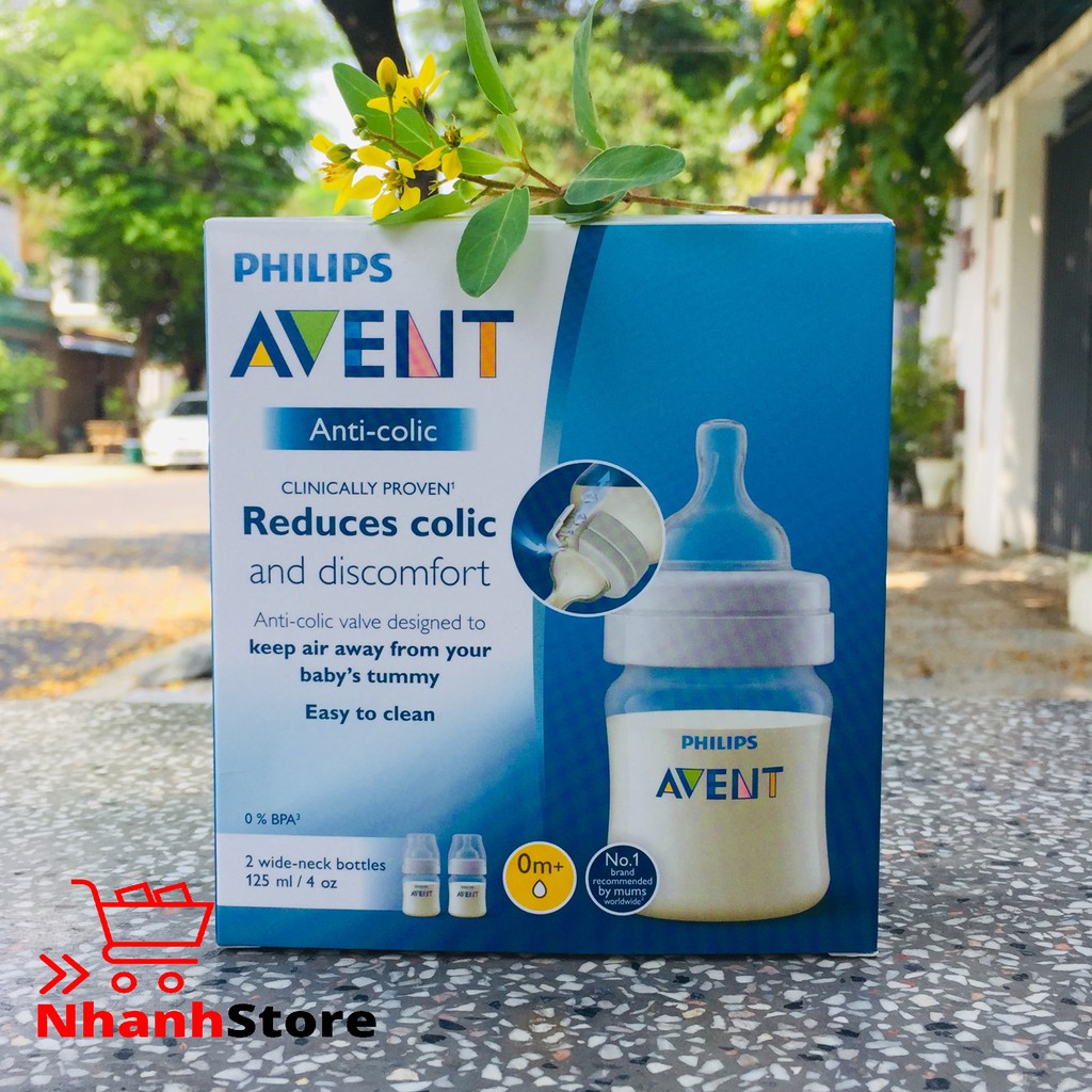 Bình sữa Philips Avent Classic 125ml (Cho bé từ 0 đến 3 tháng, Núm số 01)