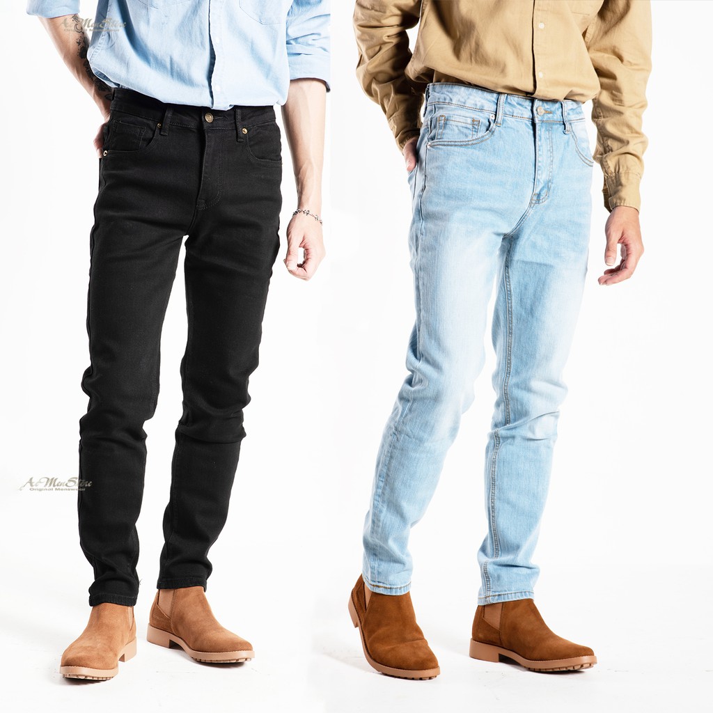 Quần jean nam đen và quần jean xanh nhạt dáng Slim fit đẹp hàng cao cấp xuất khẩu Hàn Quốc chính hãng Routine mới 2019 | BigBuy360 - bigbuy360.vn