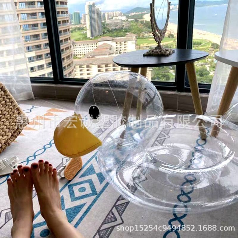 Phao bơi vịt mỏ vàng cho bé chống lật trong suốt JIMADO 8837257403