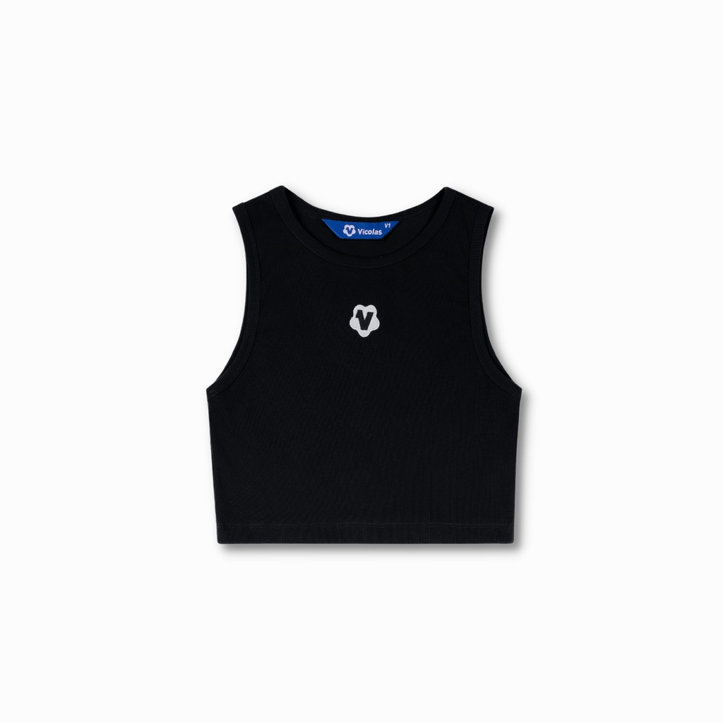 Áo croptop nữ ba lỗ Vicolas cổ tròn chất thun gân cotton co giãn ôm dáng - VICO1 BASIC CROPTOP