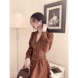 ĐẦM HOA CỔ VEST