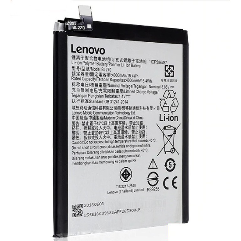Pin Lenovo Vibe K6 Note/ BL270 bảo hành 1 đổi 1
