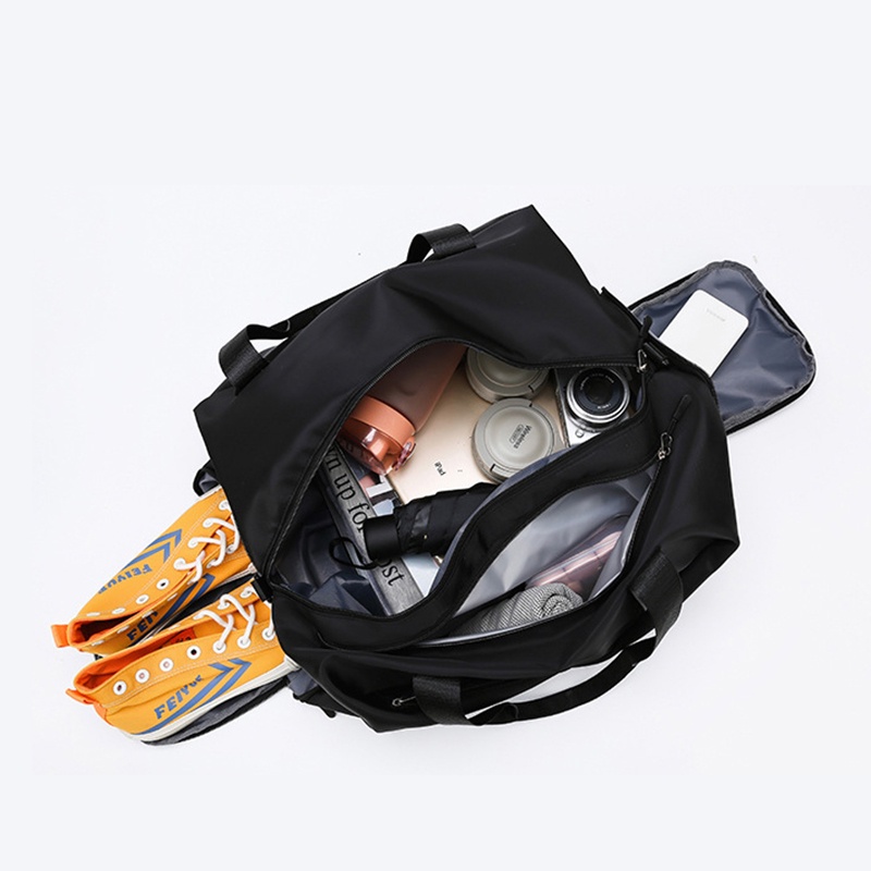 IELGY Túi Đeo Vai Màu Trơn Có Phân Ngăn Khô Và Ướt Tiện Dụng Cho Nữ