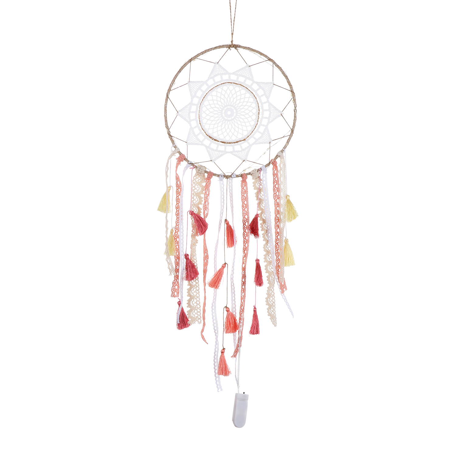 Dream Catcher Có Đèn Led Phối Tua Rua Phong Cách Boho Thời Trang Trang Trí Phòng Ngủ / Làm Quà Tặng