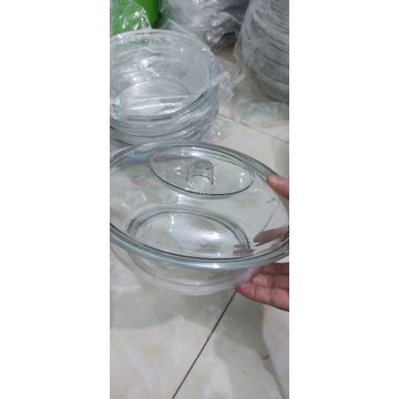 Tô âu phíp giả thủy tinh trong suốt cao cấp đựng cơm canh có nắp đậy size đường kính 22cm