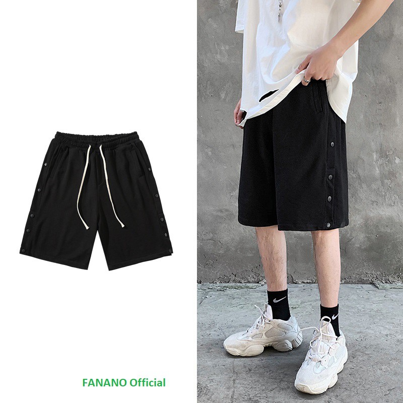 Quần short nam cúc 2 bên- xu hướng thời trang unisex mùa hè 2021 QSHCUC01