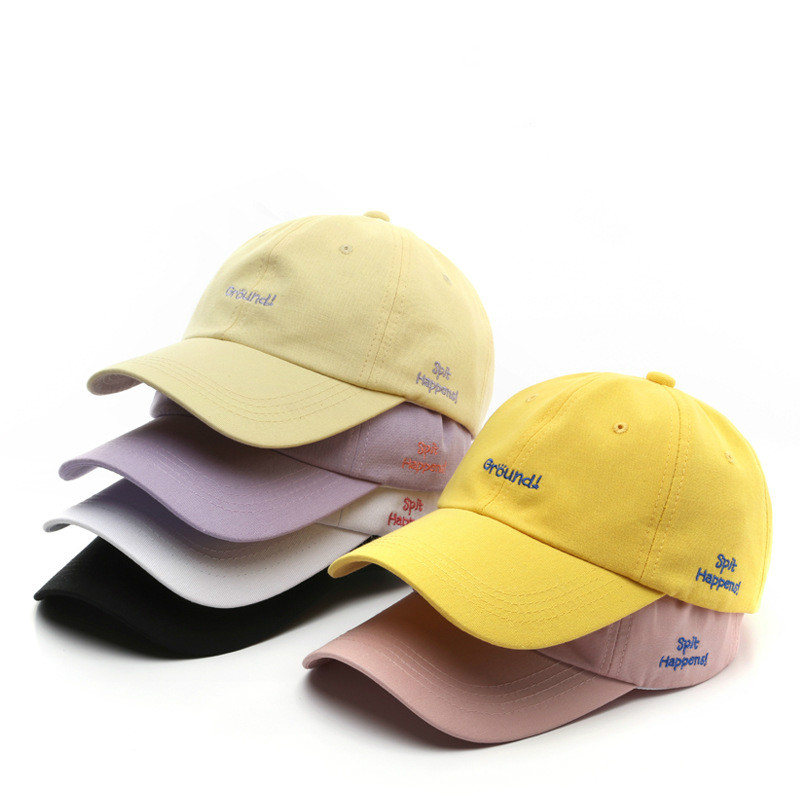 Mũ Lưỡi Trai LINJW Thêu Chữ Thời Trang Hàn Quốc 2020 Cho Nam &amp; Nữ