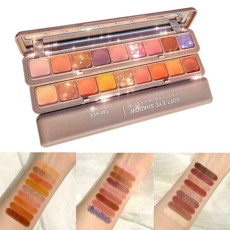 Thời Trang Bảng Phấn Mắt 9 Màu Lì Lấp Lánh Trang Điểm Đa Năng