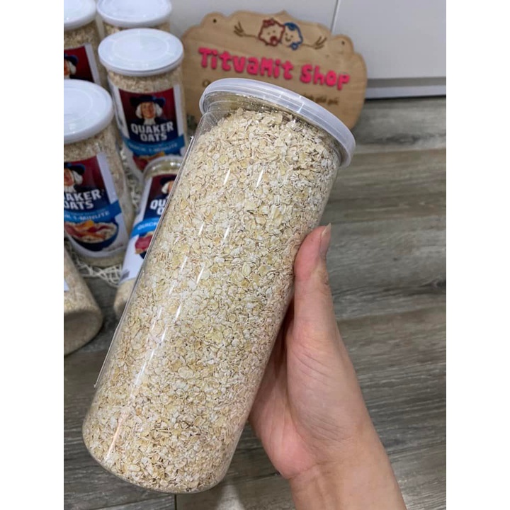 [Bổ sung chất xơ] Yến mạch cán vỡ quaker, yến mạch cho bé ăn dặm