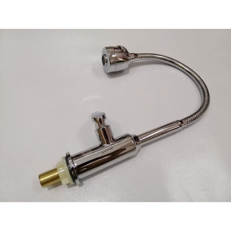 Vòi rửa bát đơn cần mềm thân đồng Inax