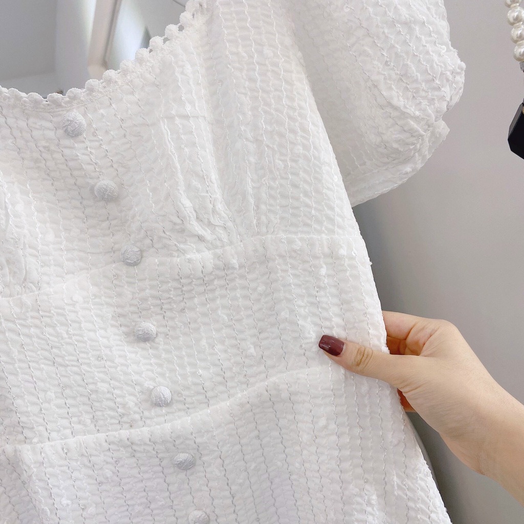 Đầm trắng cổ vuông siêu xinh | BigBuy360 - bigbuy360.vn