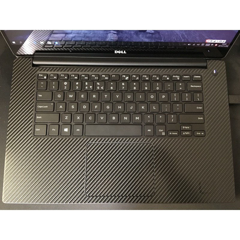 Miếng dán vinyl sợi carbon màu đen trang trí laptop Dell XPS 15 9570/XPS 15 7590/XPS 15 9575/XPS 15 9500/XPS 13 9365