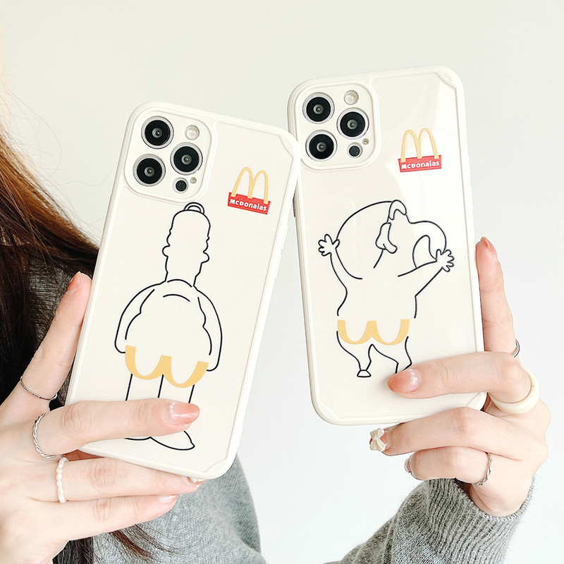 MCDONALDS ốp điện thoại Tpu Mềm Chống Sốc In Hình Shin-Chan Cho Iphone 12 11 Pro Max X Xs Max Xr 8 7 Plus Se