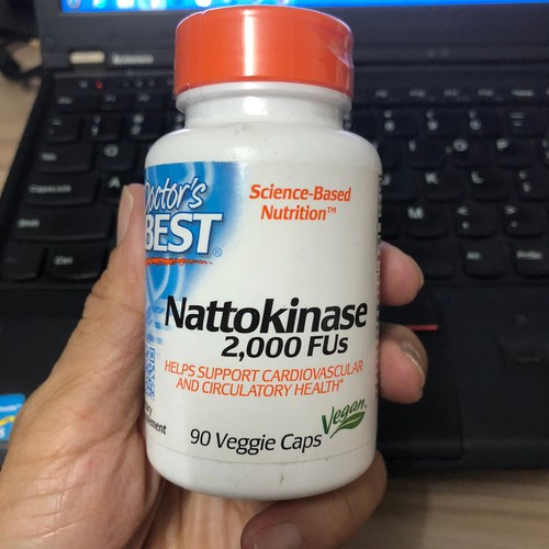 Viên uống bổ tim mạch, chống đông máu và ngăn ngừa đột quỵ Doctor's Best Nattokinase hàng đầu tại Mỹ ( Lọ 90 viên)